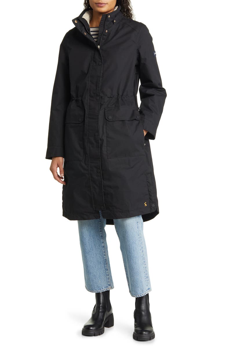 Joules Women's Loxley Cozy Long Waterproof Raincoat, Alternate, color, 