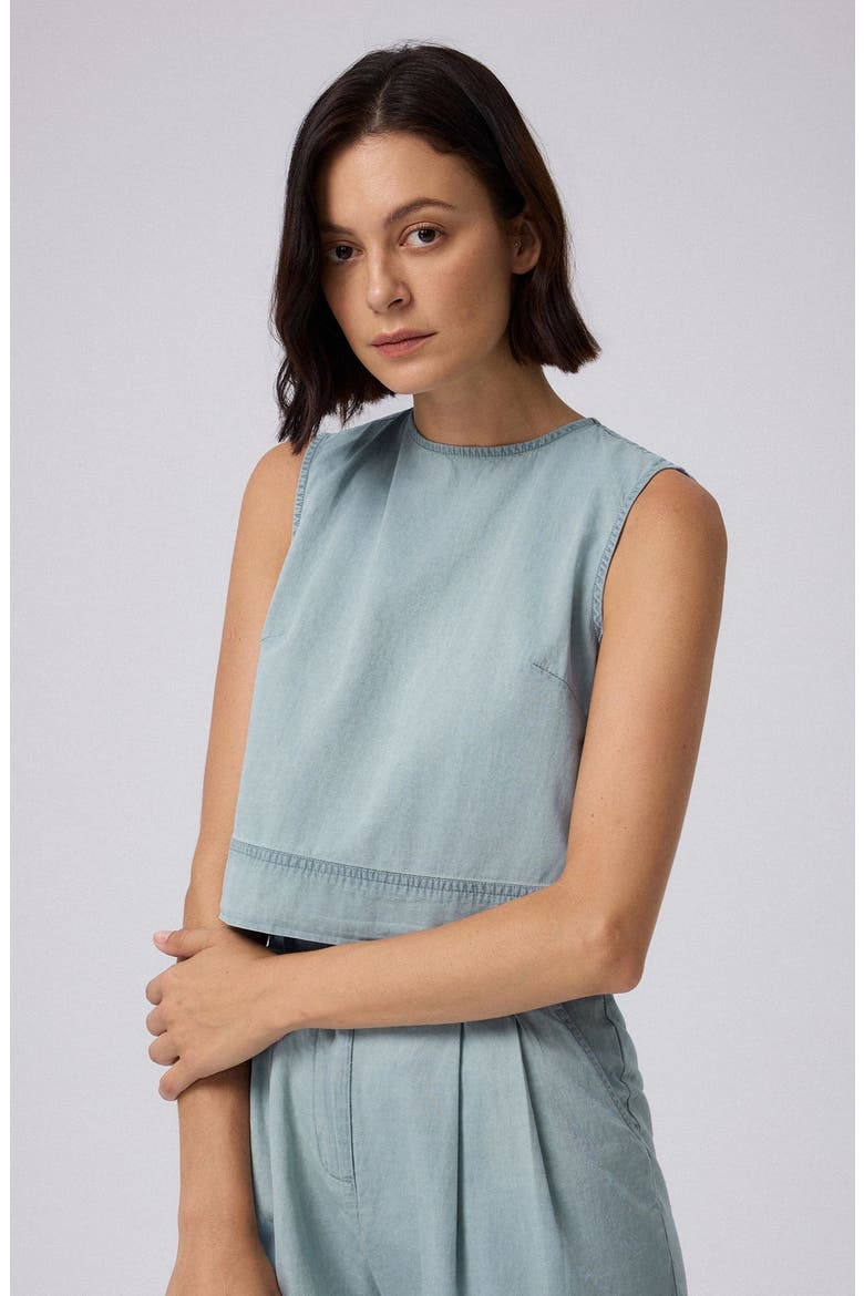 Amaia Shell Top, Alternate, color, Chambray Blue