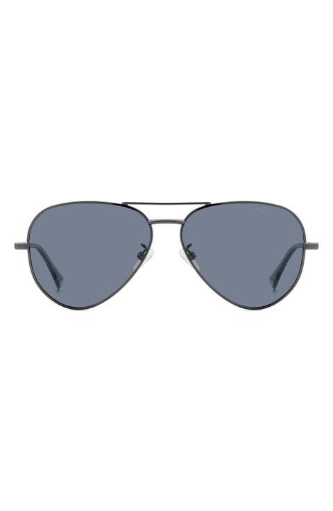 59mm Polarized Pilot Sunglasses