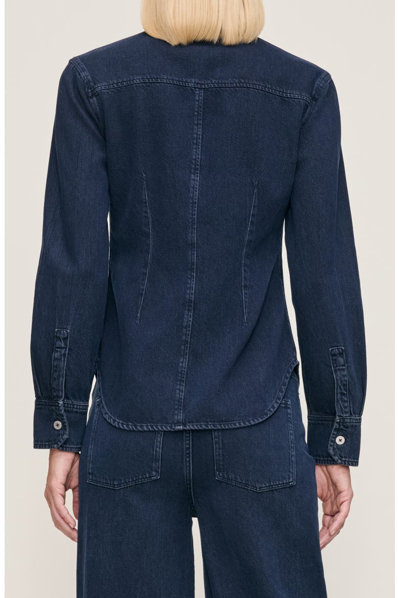 Ines Denim Button-Up Shirt, Alternate, color, CRATER LAKE