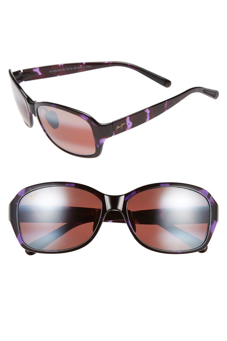 Koki Beach 56mm PolarizedPlus2® Sunglasses, Main, color, PURPLE TORTOISE/ MAUI ROSE
