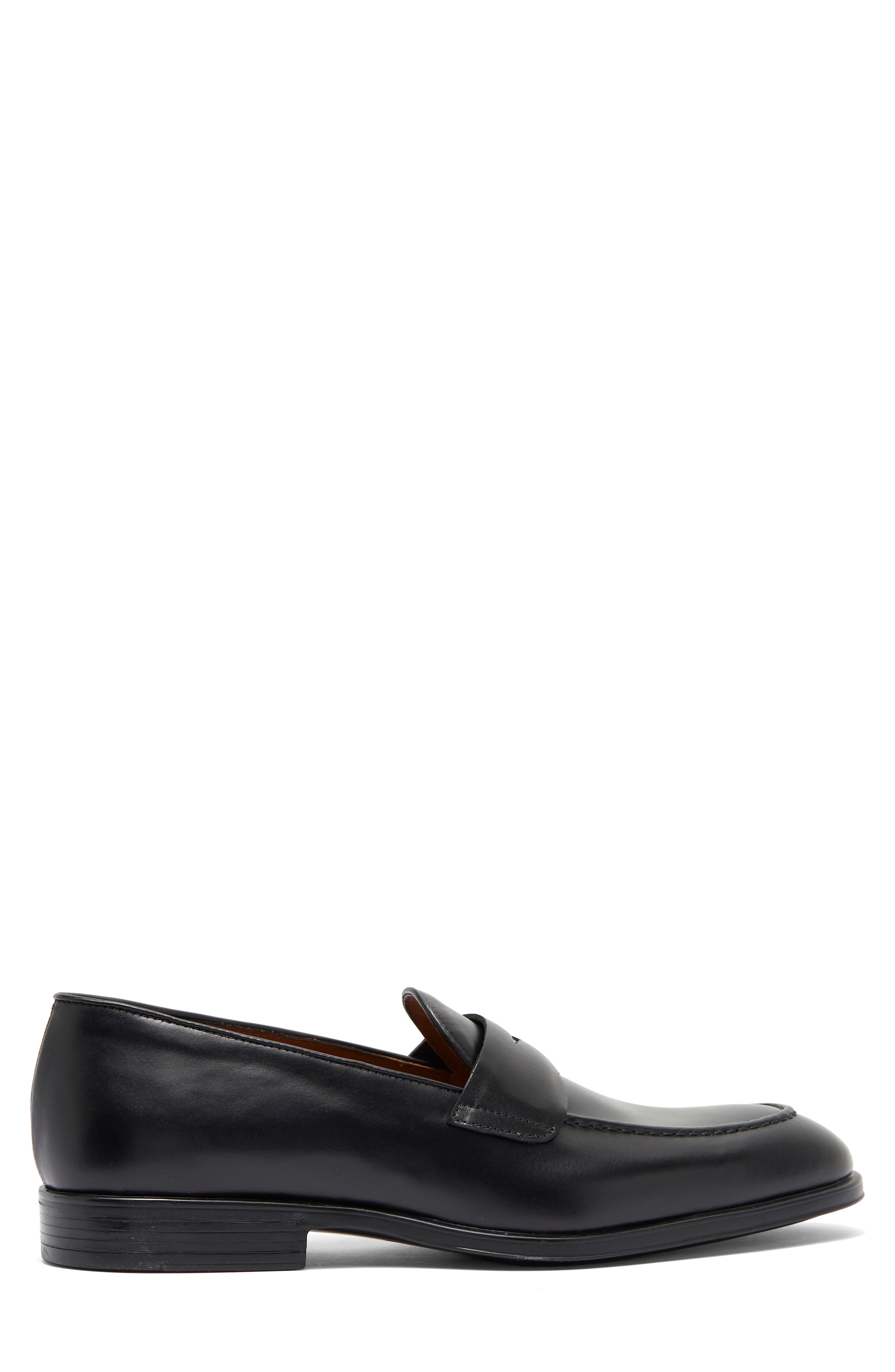 ANTONIO MAURIZI Leather Penny Loafer, Alternate, color, 