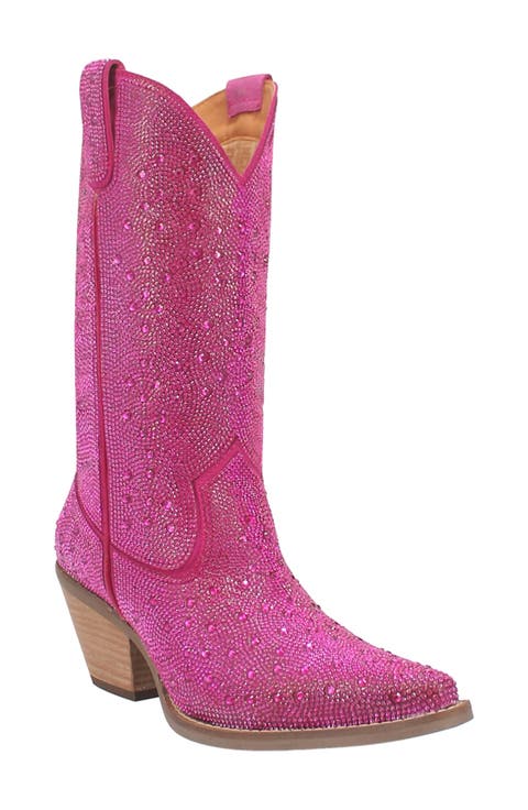 Silver Dollar Rhinestone Western Boot (Women)