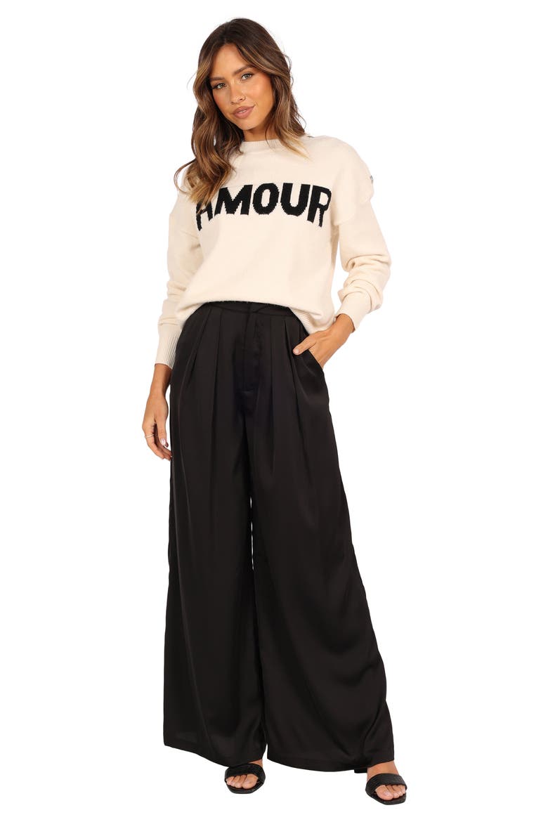 Amour Button Shoulder Sweater, Alternate, color, CREAM