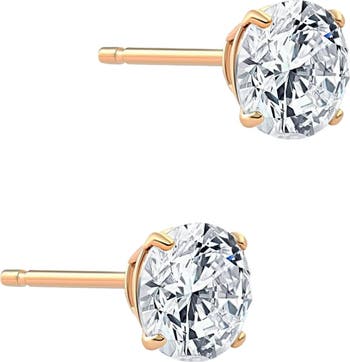 1 1/2ct Lab Grown Diamond Studs 14k Gold Earrings