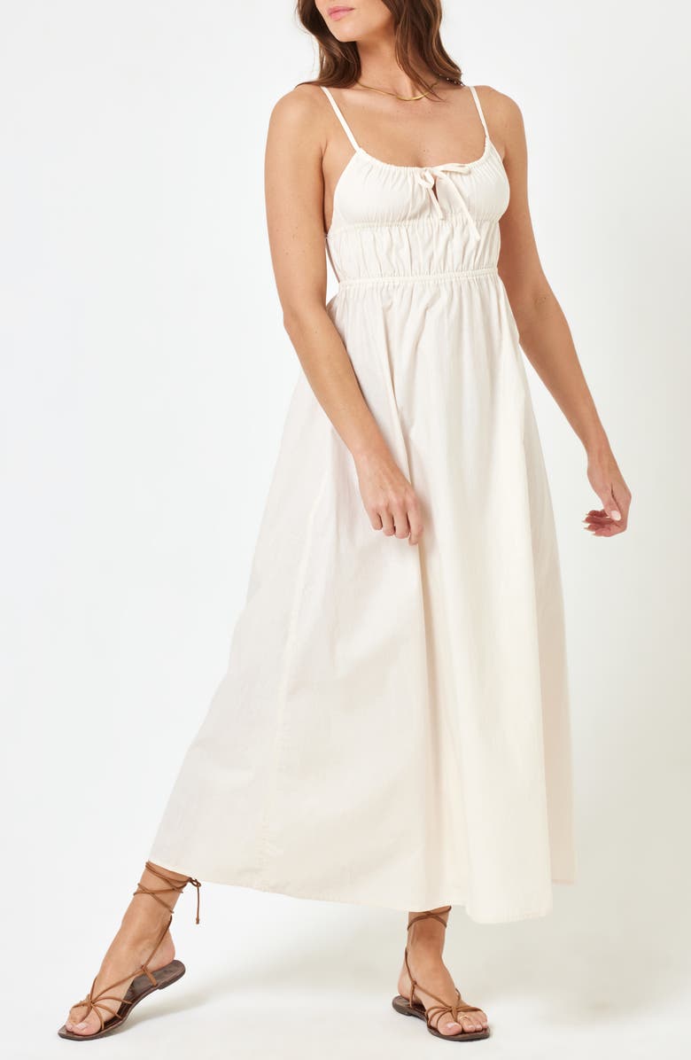 LSPACE Cordova Tie Cotton Cover-Up Dress, Main, color,