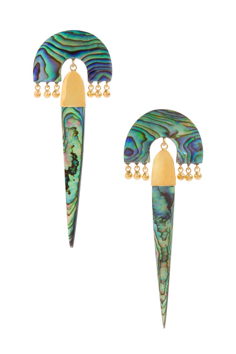 Myla Verde Earrings, Main, color, Gold