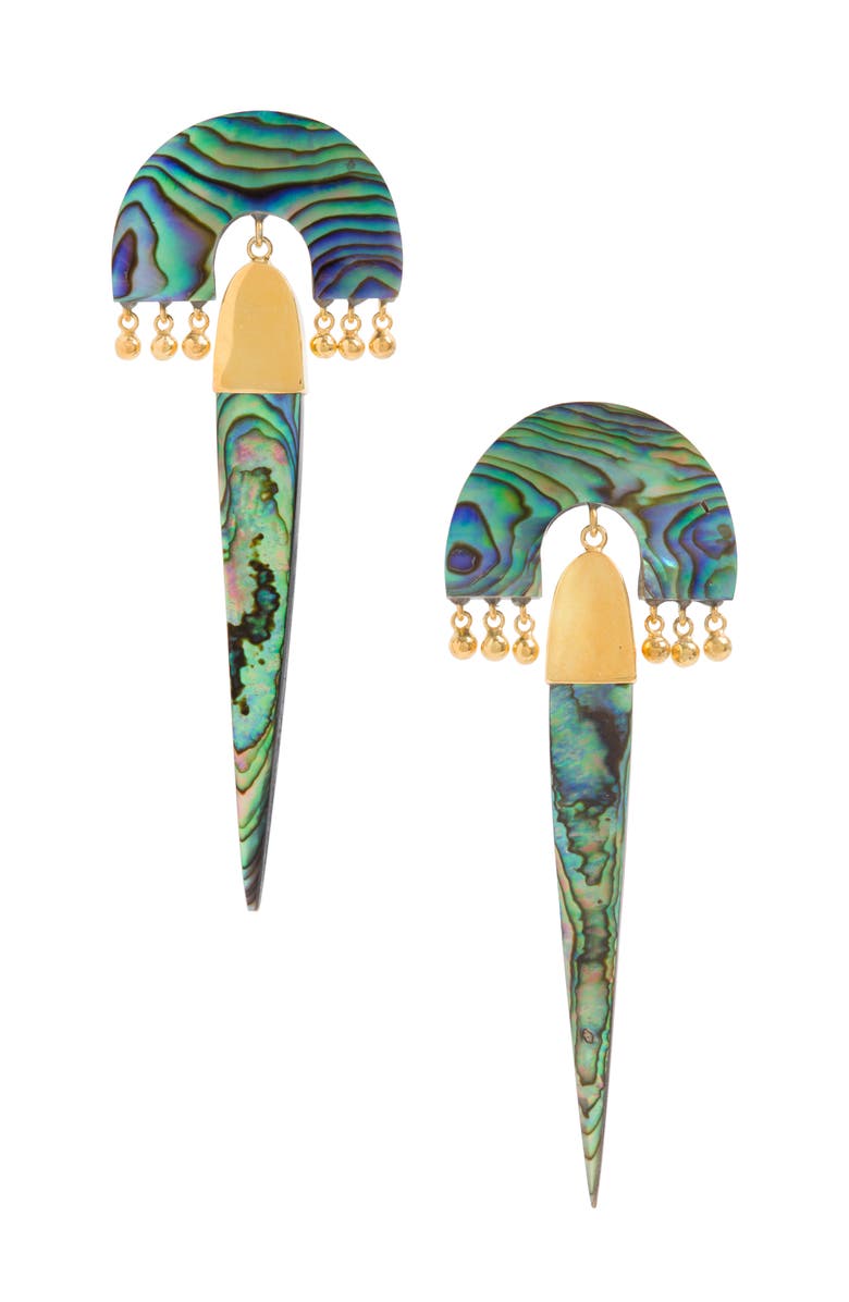 Freya Rose Myla Verde Earrings, Main, color, Gold