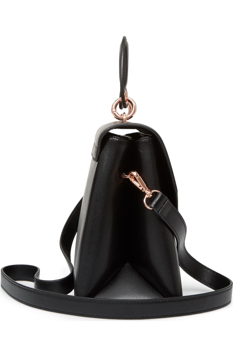 Ted Baker London Crystal Bar Leather Top Handle Satchel, Alternate, color,