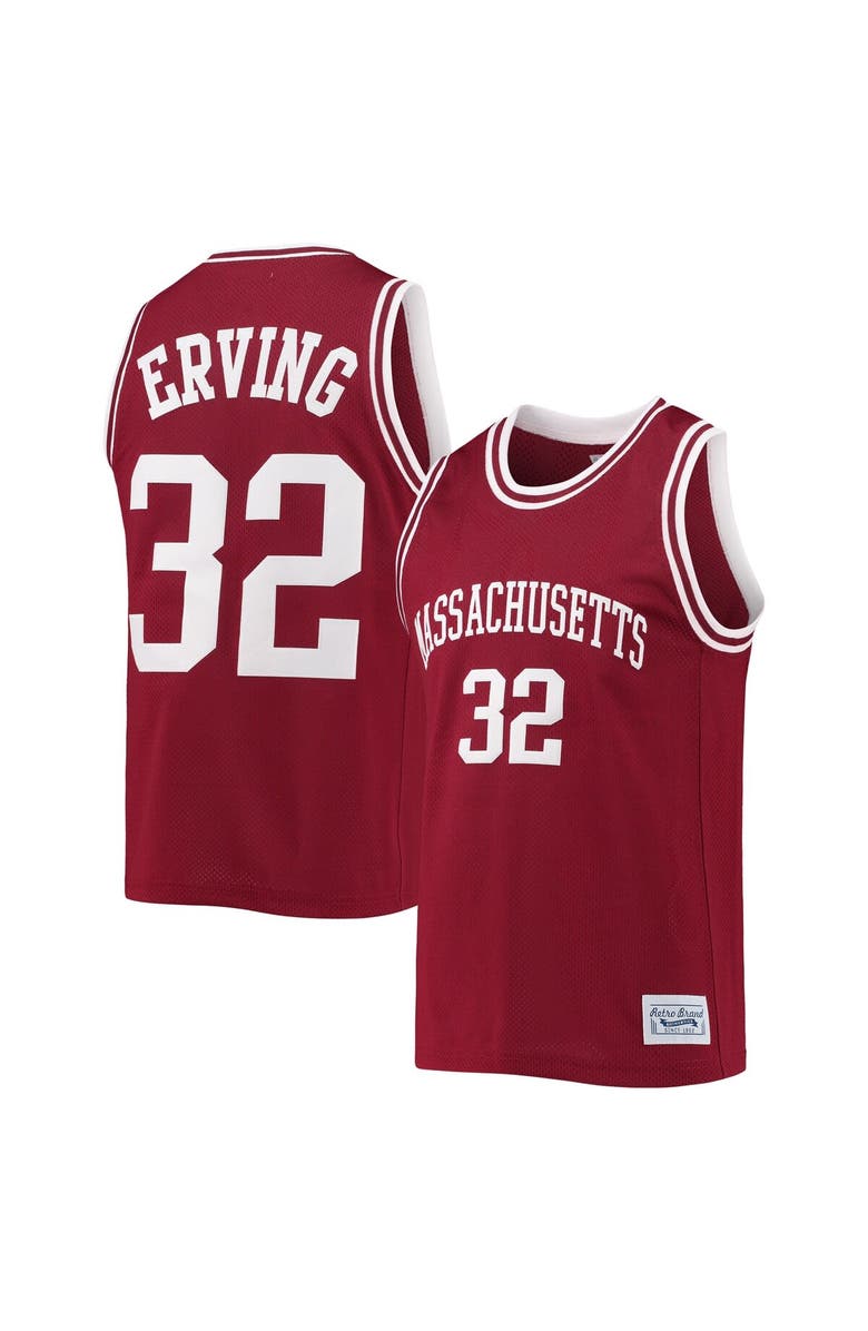 Retro Brand Men's Original Retro Brand Julius Erving Maroon UMass Minutemen Commemorative Classic Basketball Jersey, Main, color, 