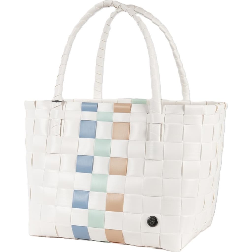 Shop Handed By Paris Whites Recycled Tote Bag In Whites Mix