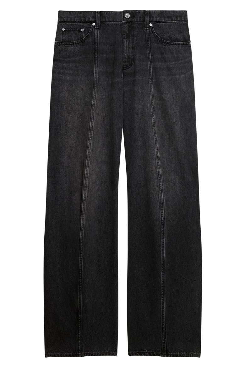 Relaxed Straight Leg Ski Jeans, Alternate, color, FADED BLACK