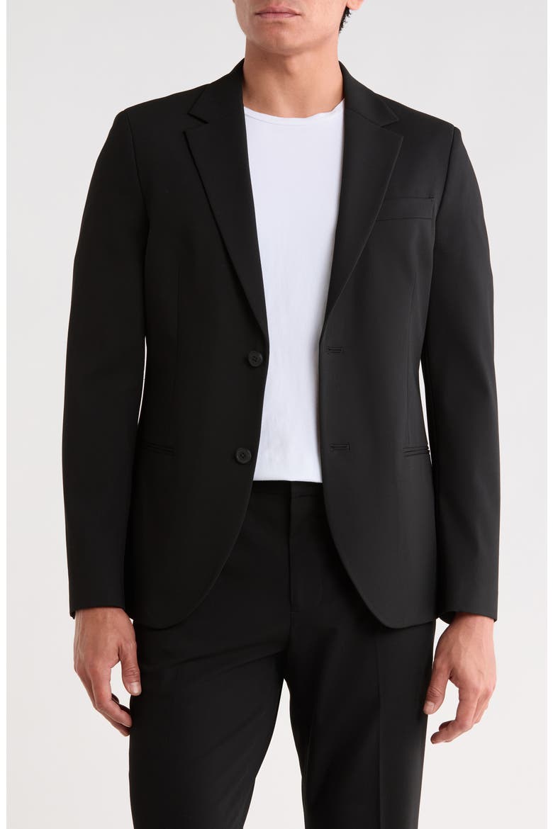 Skinny Fit Suit Jacket, Main, color, BLACK CAVIAR