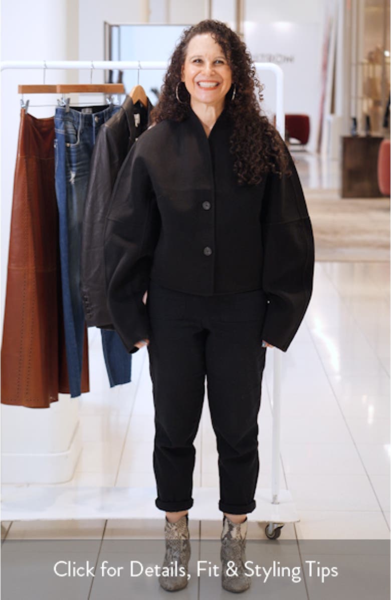 Double Face Wool Blend Crop Jacket, sales video thumbnail