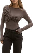 Bayse Edie Twisted Long Sleeve Bodysuit