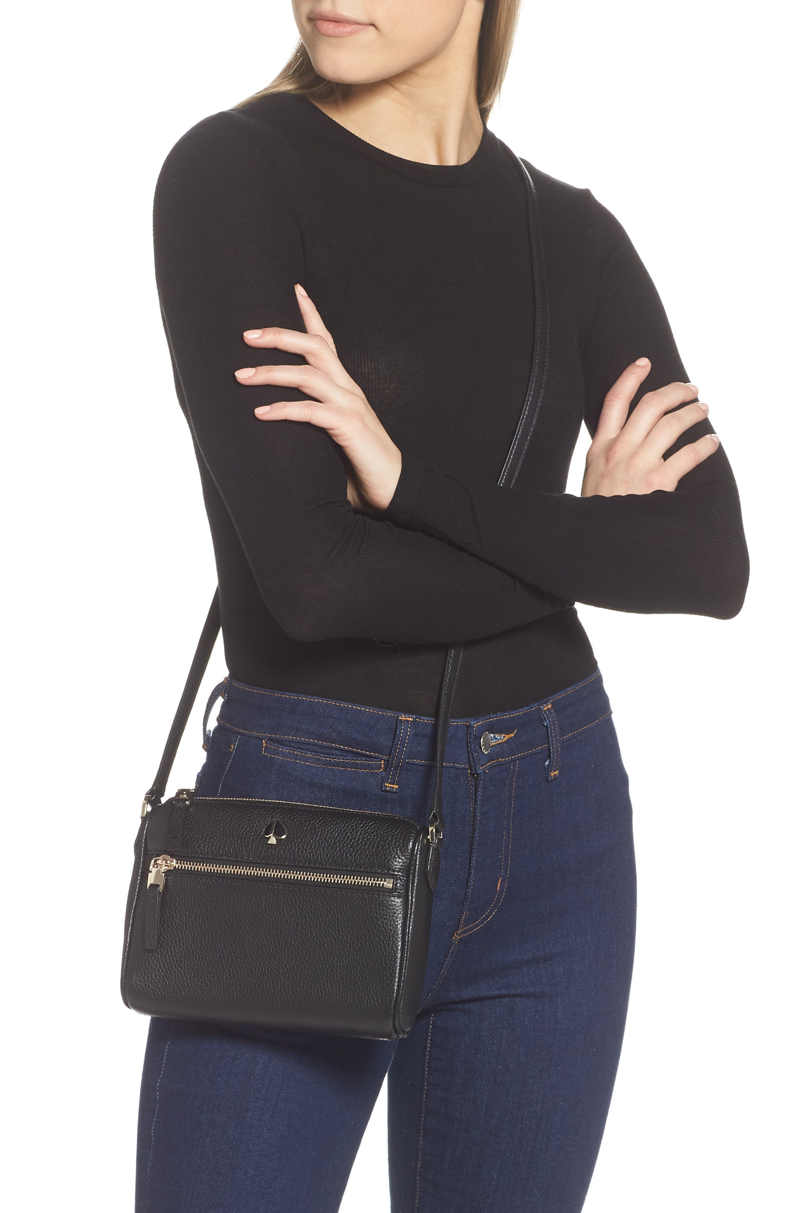 Kate Spade New York small polly leather crossbody bag, Alternate, color, 