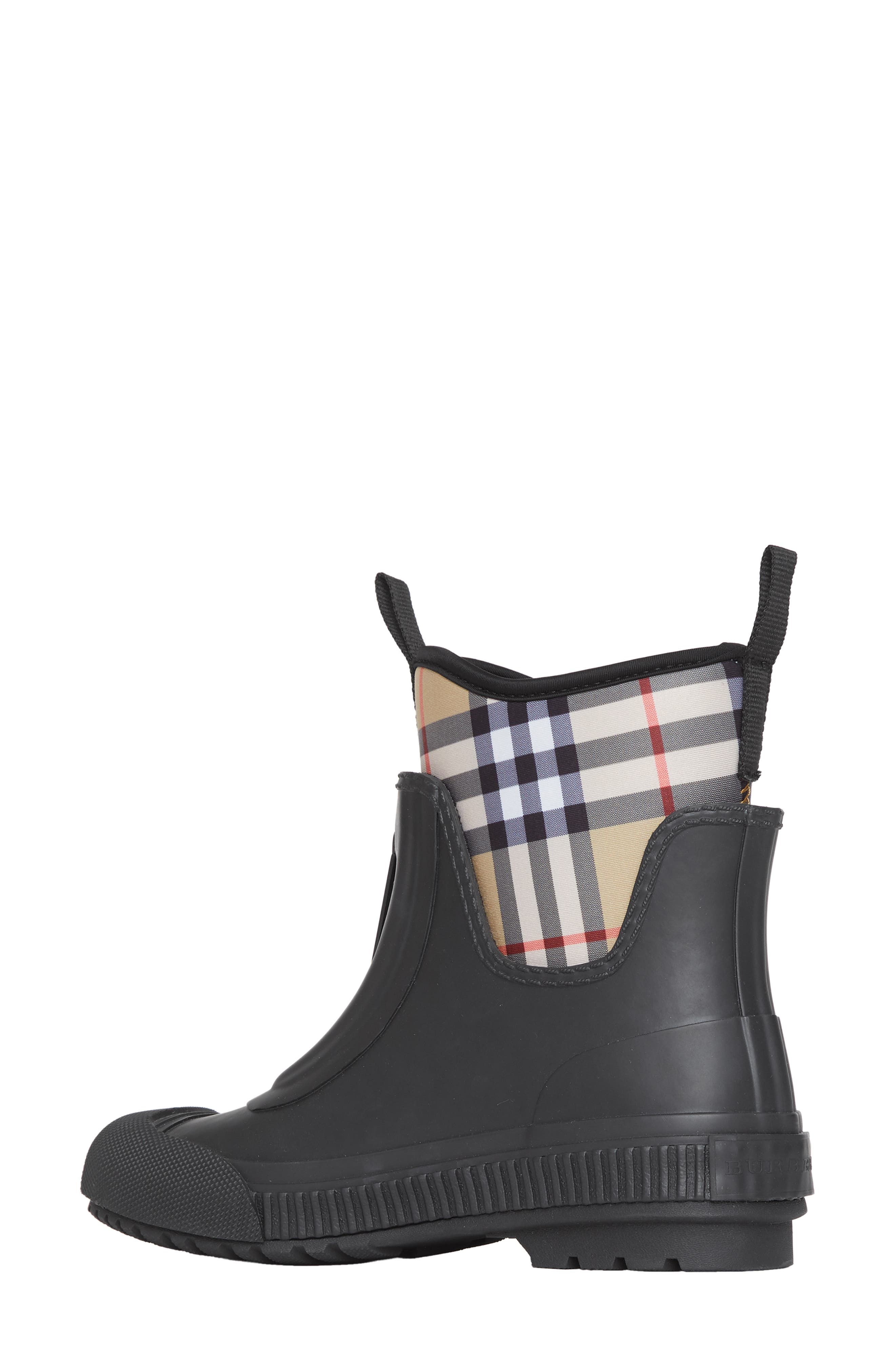 Burberry Flinton Check Waterproof Rain Boot, Alternate, color, 