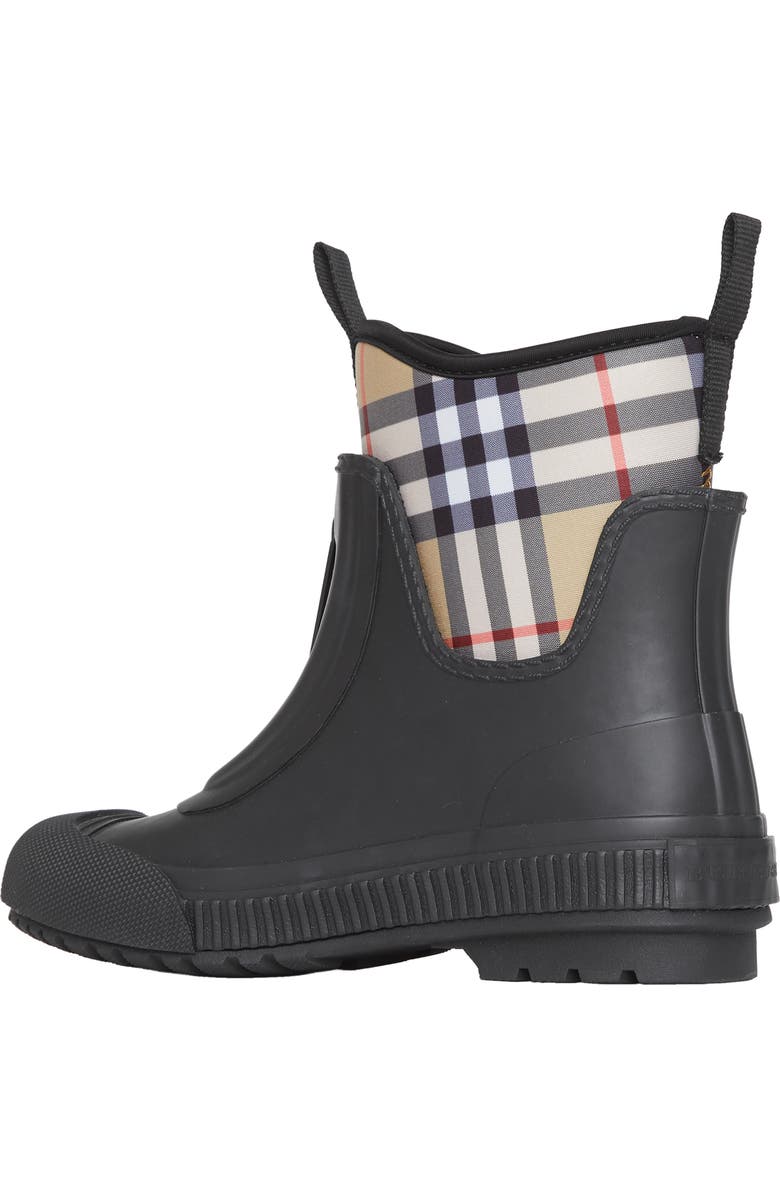 Burberry Flinton Check Waterproof Rain Boot, Alternate, color,