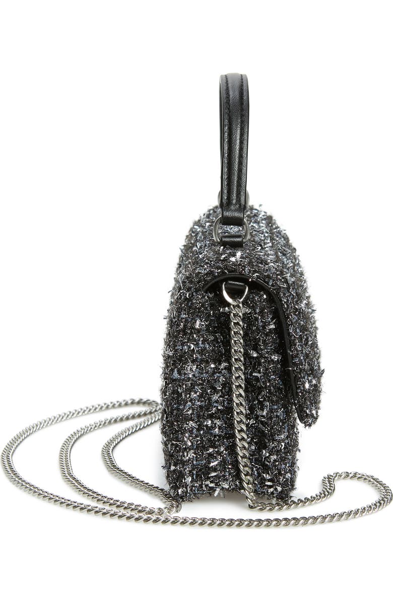 Tory Burch Mini Kira Chevron Tweed Tote, Alternate, color,