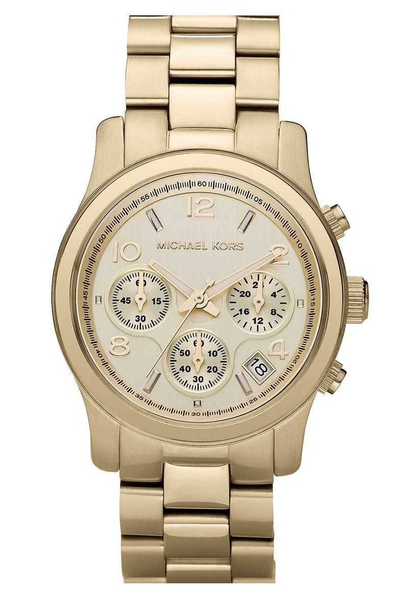 'Runway' Chronograph Watch, 38mm, Main, color, GOLD