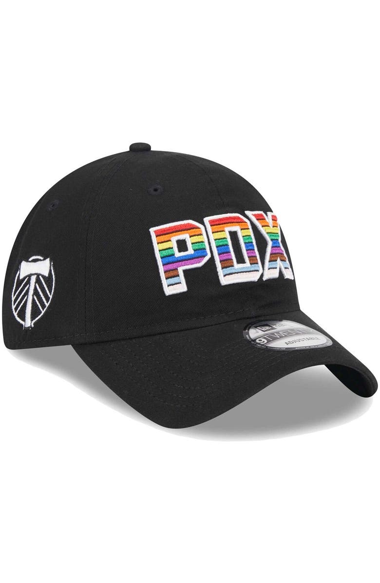 New Era Men's New Era Black Portland Timbers Pride 9TWENTY Adjustable Hat, Main, color, 