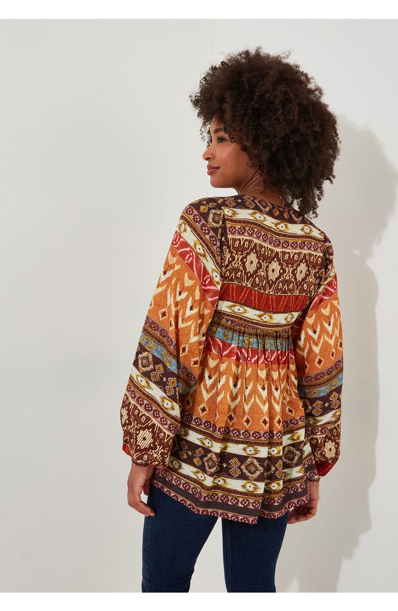 Joe Browns Blouson Sleeve Beaded Tunic, Alternate, color, Rustic Tapestry