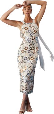 Coast Muse Embellished Midi Dress