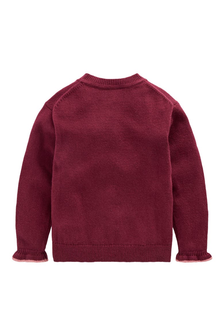 Kids' Everyday Frilled Cardigan, Alternate, color, DEEP WISTERIA