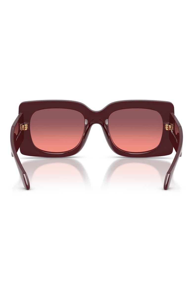 54mm Gradient Square Sunglasses, Alternate, color, BURGUNDY
