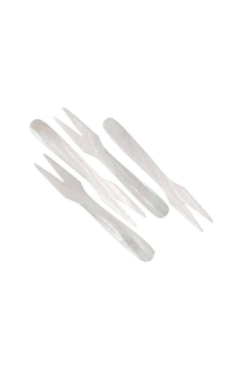 Be Home Seashell Forks - Set of 4, Main, color, Ivory