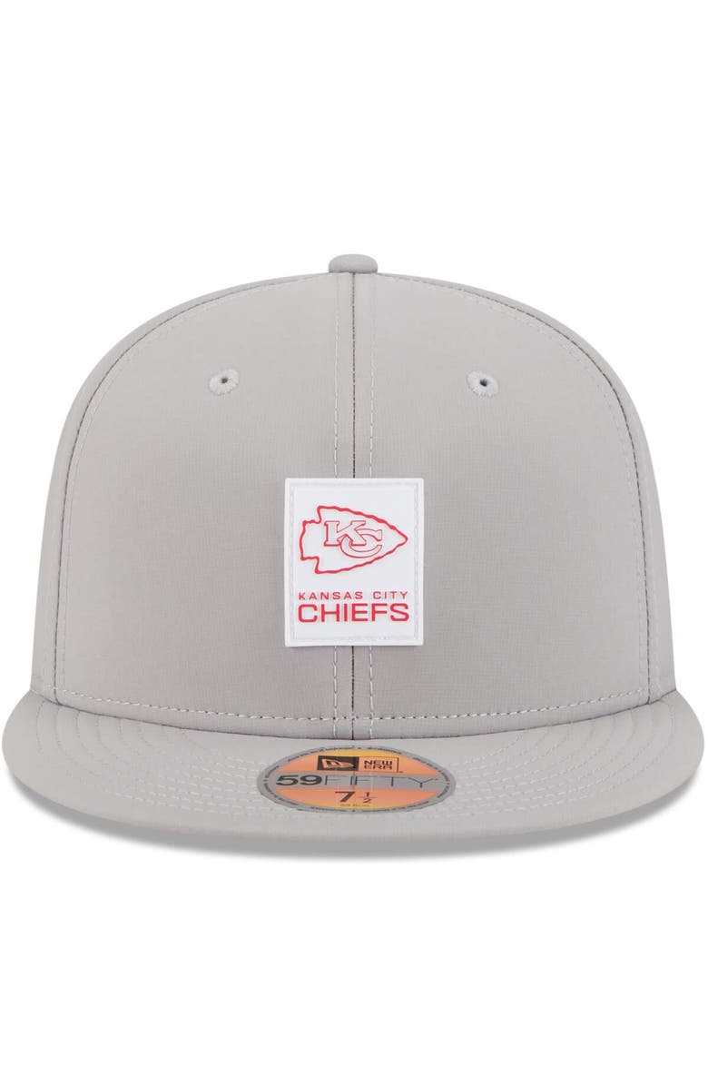 New Era Men's New Era Gray Kansas City Chiefs 2025 Sideline 59FIFTY Fitted Hat, Alternate, color, Gray