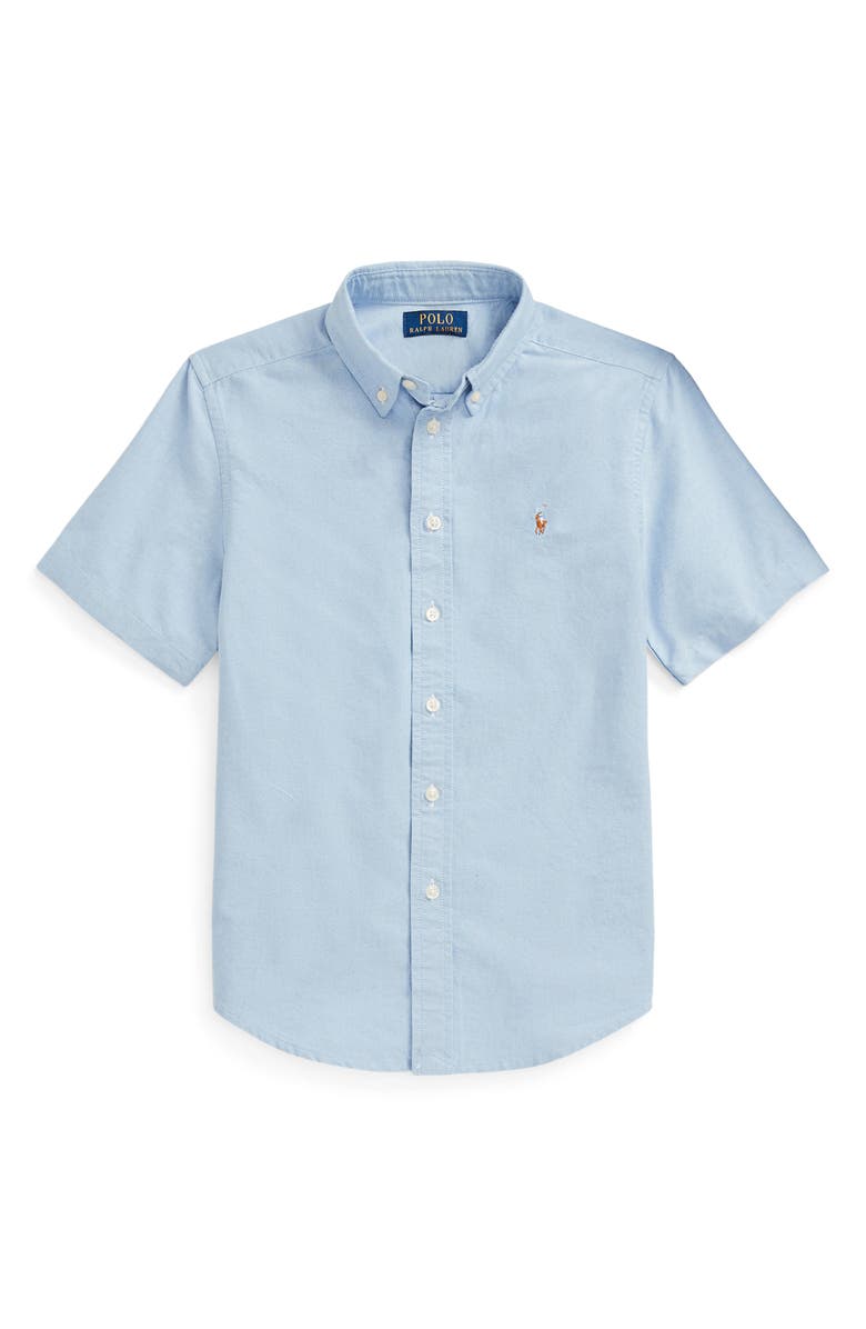 Polo Ralph Lauren Kids' Short Sleeve Button-Down Oxford Shirt, Main, color, 