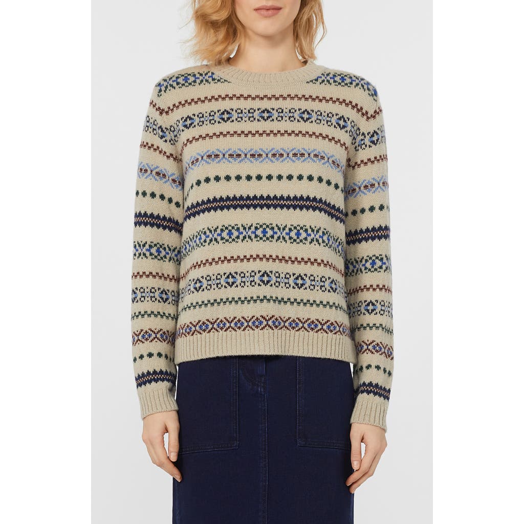 Weekend Max Mara Quirite Jacquard Crewneck Sweater In Neutral