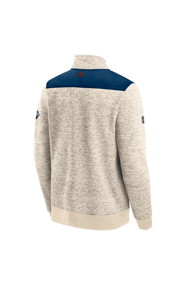 FANATICS Men's Fanatics Branded Deep Sea Blue/Cream Seattle Kraken 2024 NHL Winter Classic Authentic Pro Fleece Quarter-Zip Pullover Top, Alternate, color, 