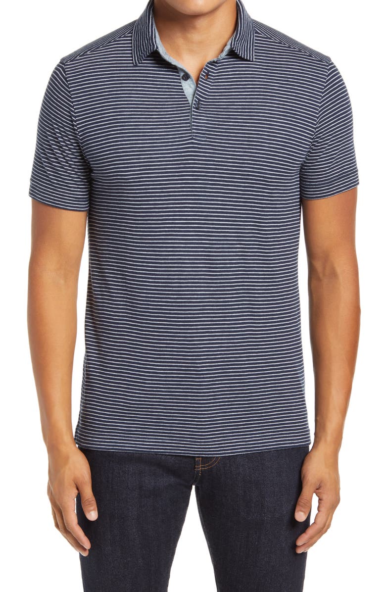 1901 Pinstripe Short Sleeve Polo, Main, color, 