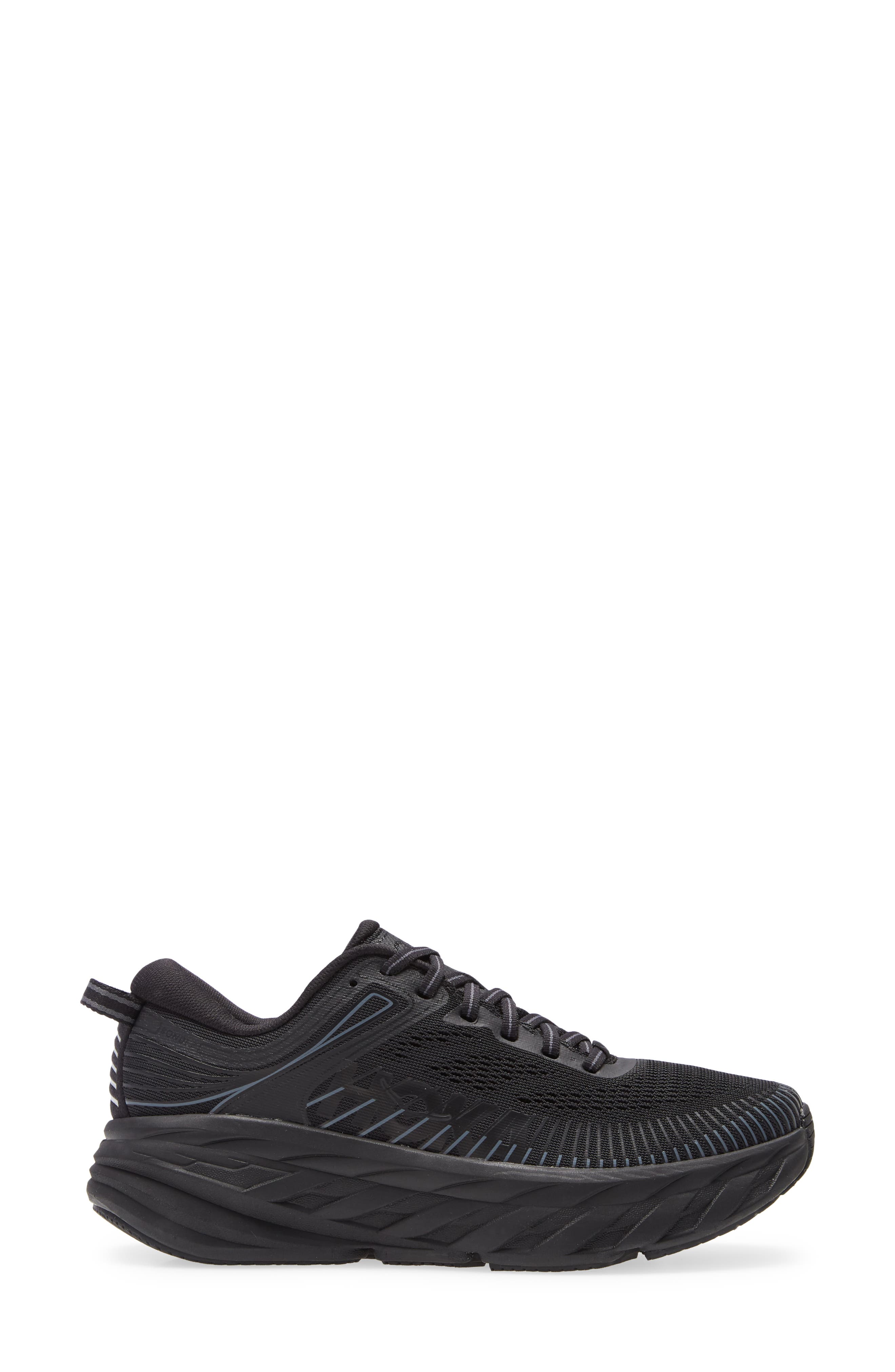 Bondi 7 Running Shoe, Alternate, color, BLACK/ BLACK