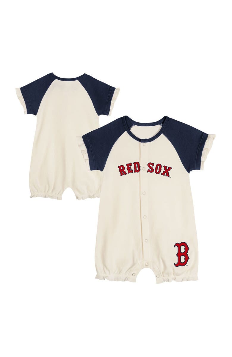 Outerstuff Infant  White Boston Red Sox Slide Run Raglan Coveralls, Main, color, 