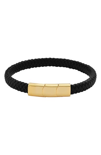 Geoffrey Beene Woven Leather Bracelet