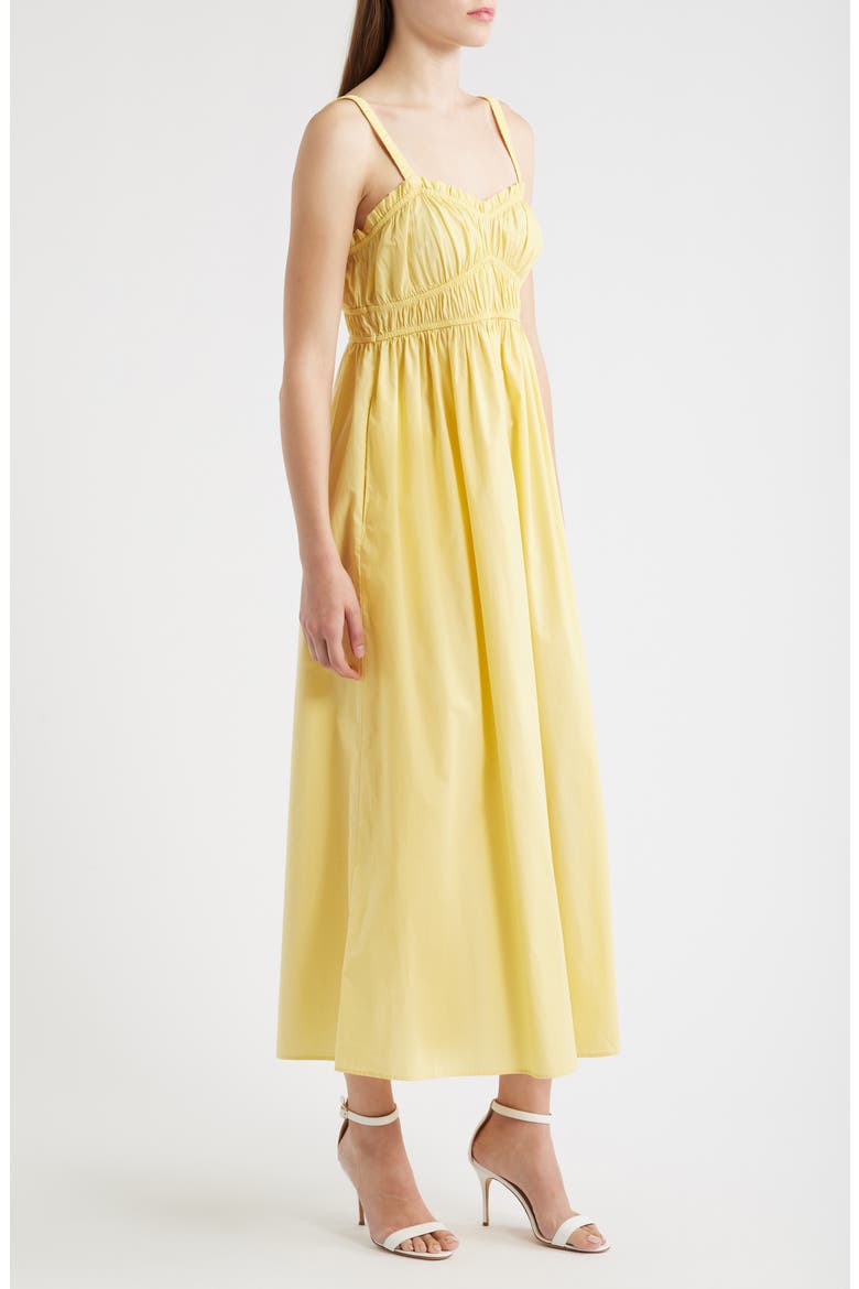 Dalza Shirred Cotton Maxi Dress, Alternate, color, BT YL
