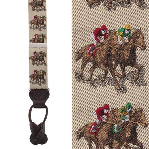 The Home Stretch Novelty Silk Button End Suspenders