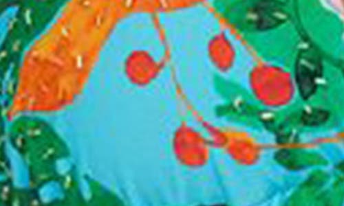 Pq Swim Embroidered Triangle Bikini Top In Zinnia