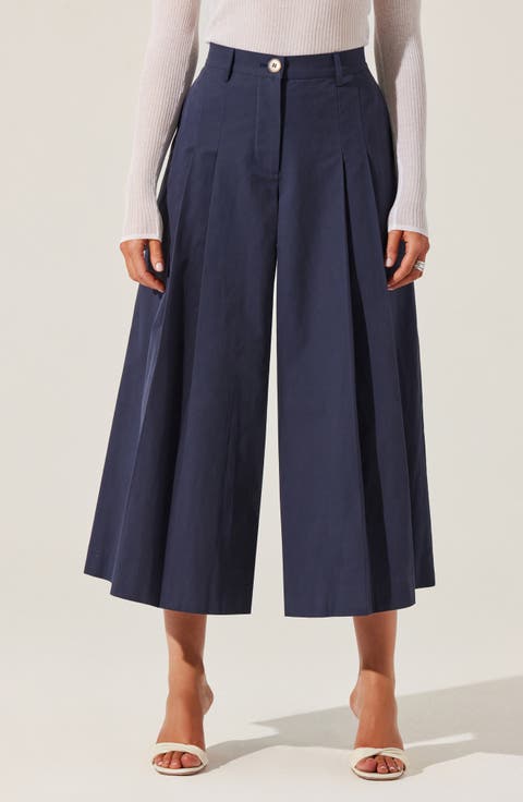 Rowen Pleated Cotton Culottes