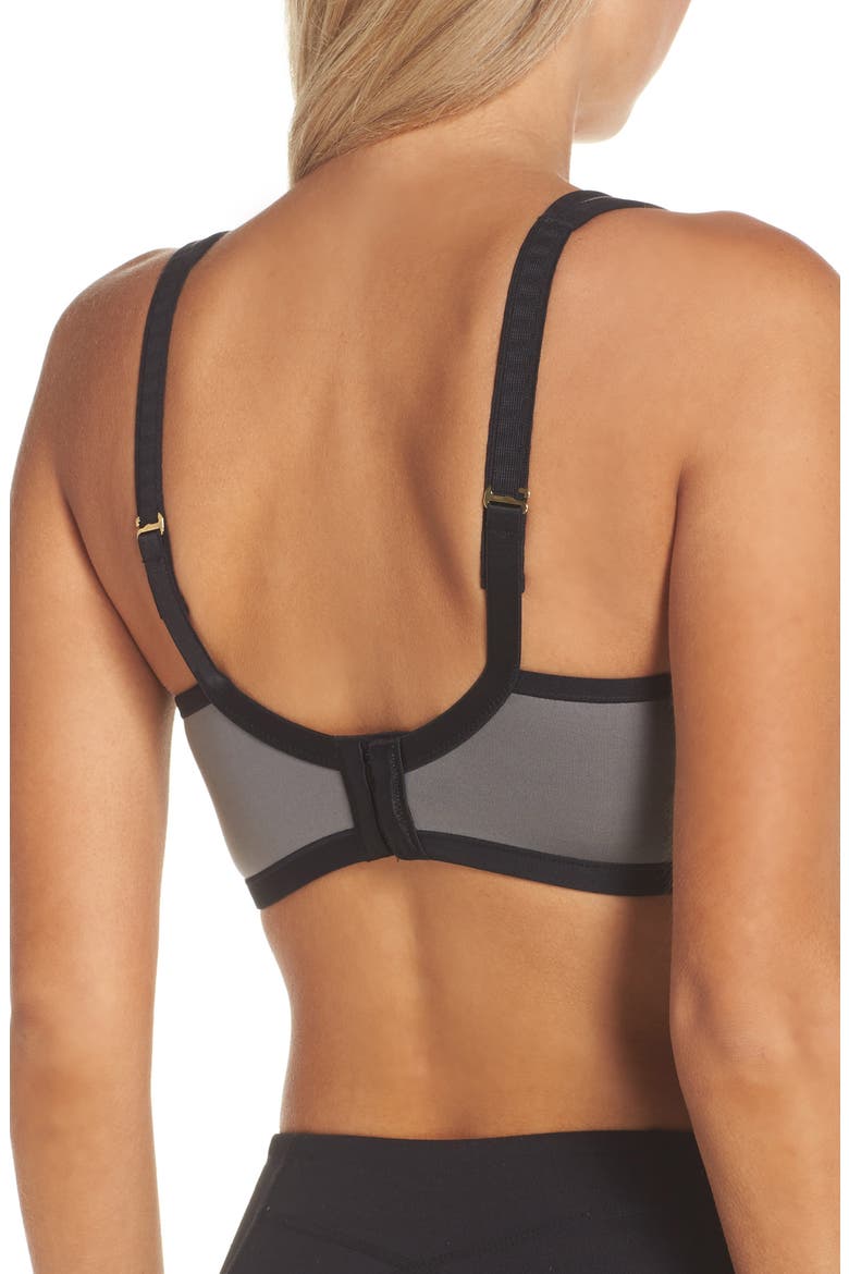 Yogi Convertible Sports Bra, Alternate, color, GREY/ BLACK