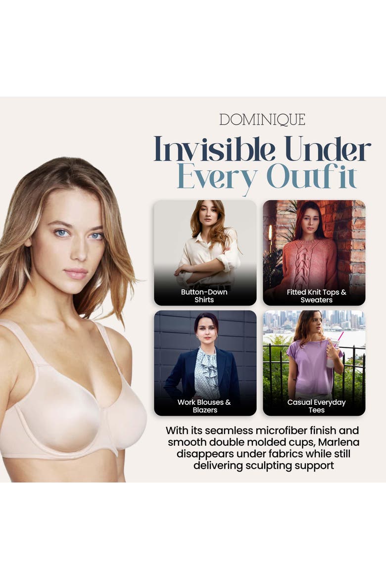 Marlena Seamless Shaping Bra, Alternate, color, Mocha