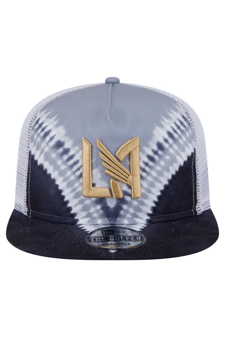 Men's New Era  Black/Gray LAFC Tie-Dye Adjustable Golfer Hat, Alternate, color, Black