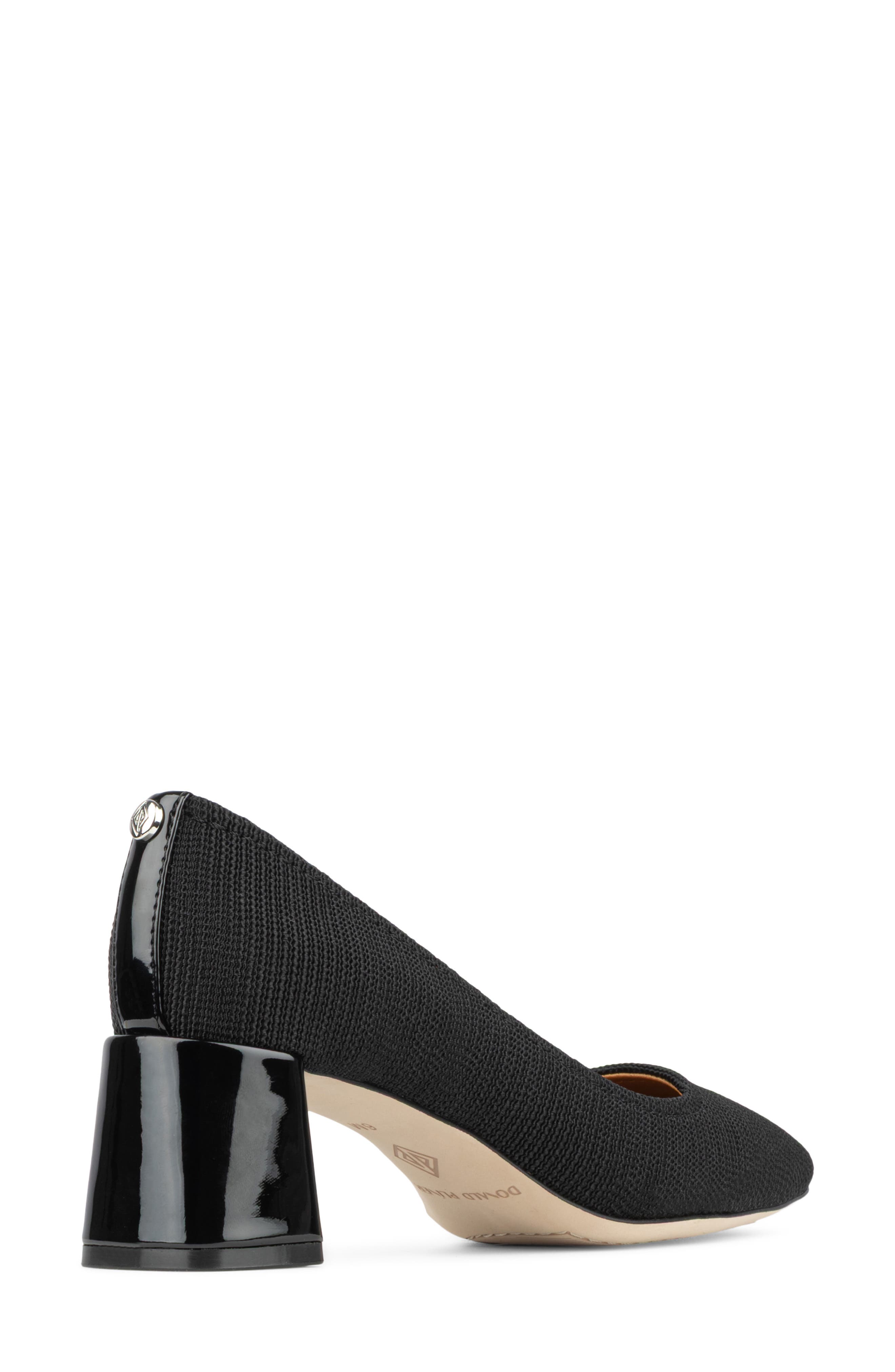 Delite Flared Block Heel Pump, Alternate, color, BLACK