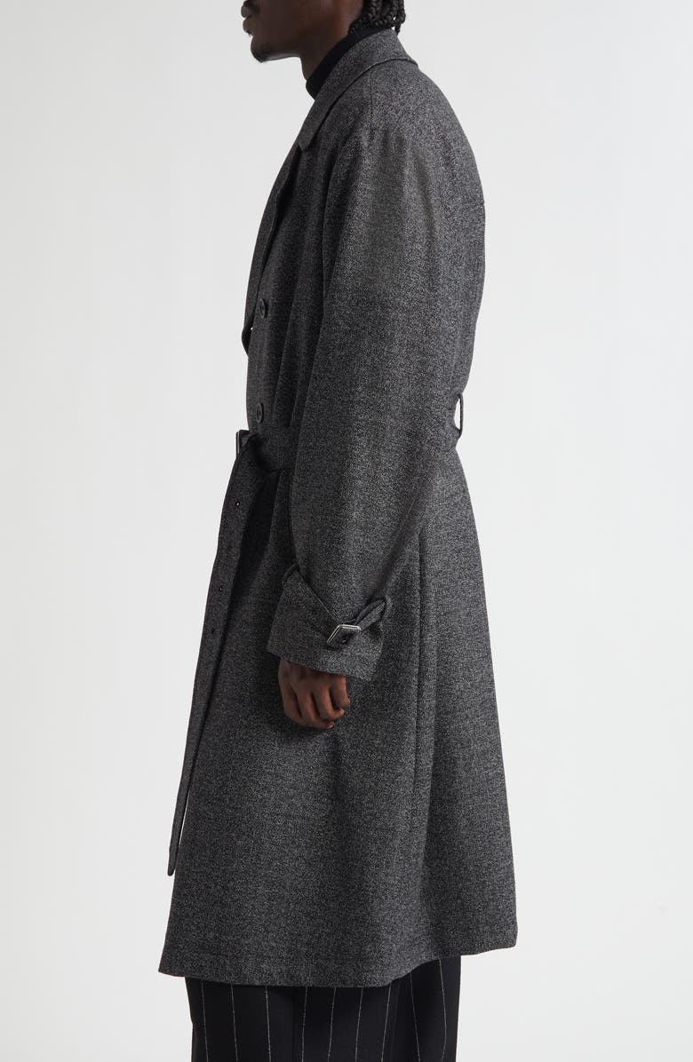 Dolce&Gabbana Virgin Wool Blend Trench Coat, Alternate, color, S8031 Fantasia Non Stampa