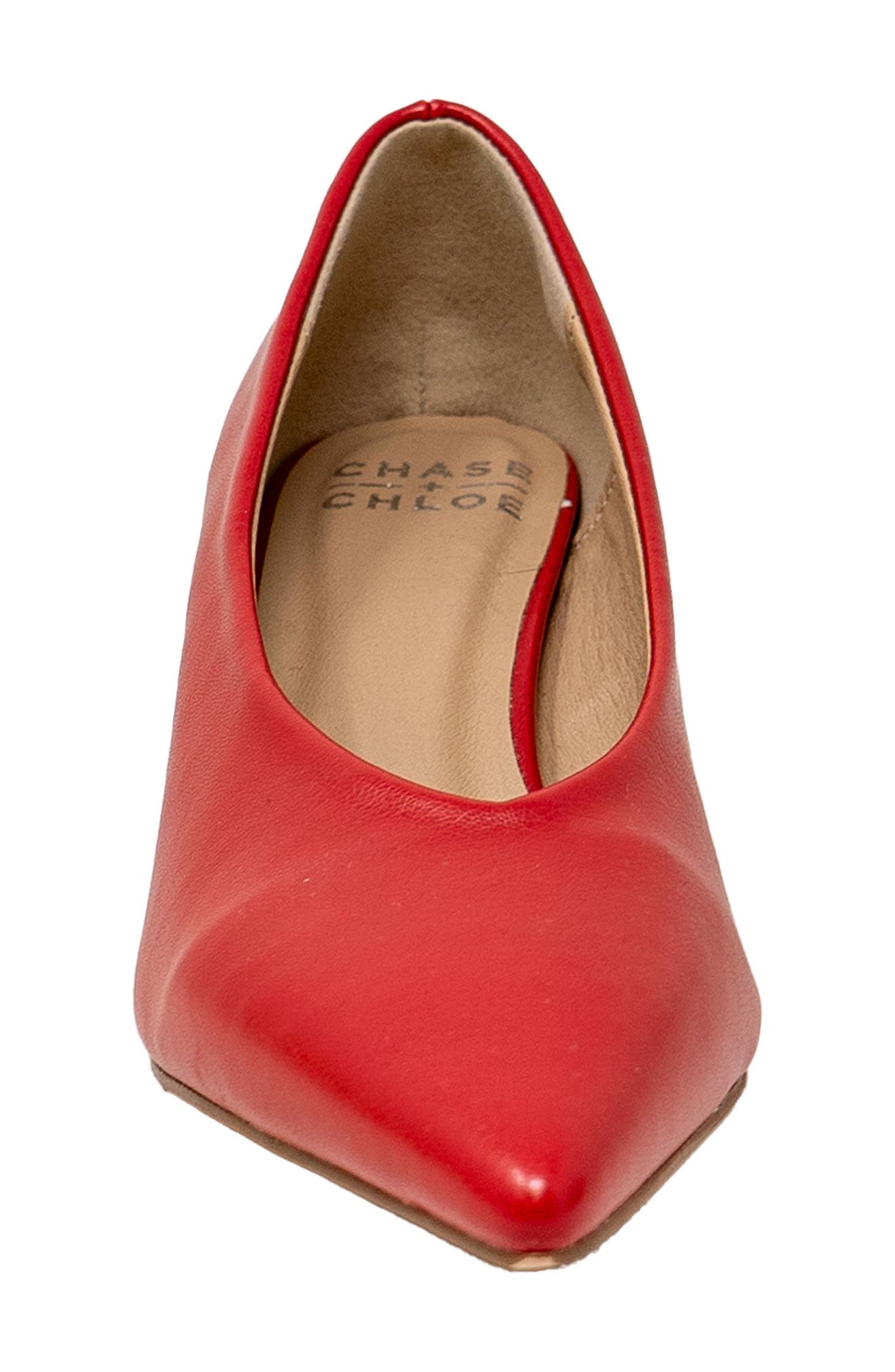 Zandra Pointed Toe Pump, Alternate, color, RED PU