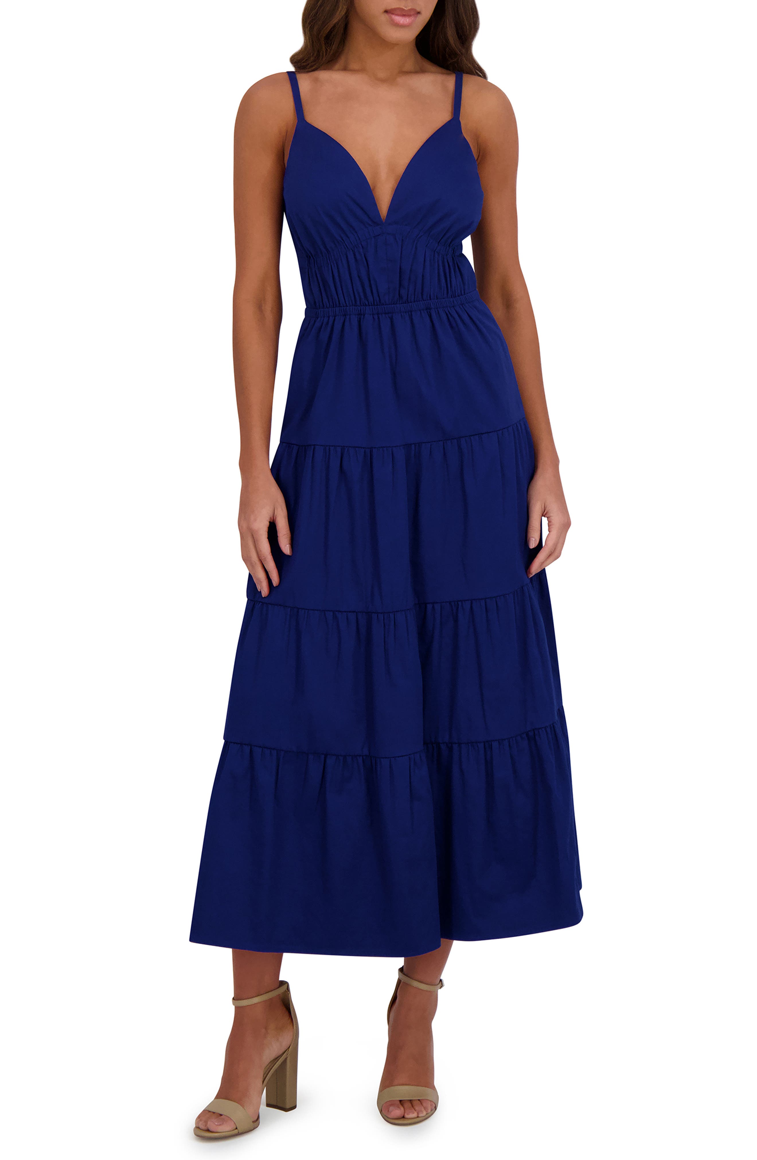 Siena Stretch Cotton Tiered Midi Dress