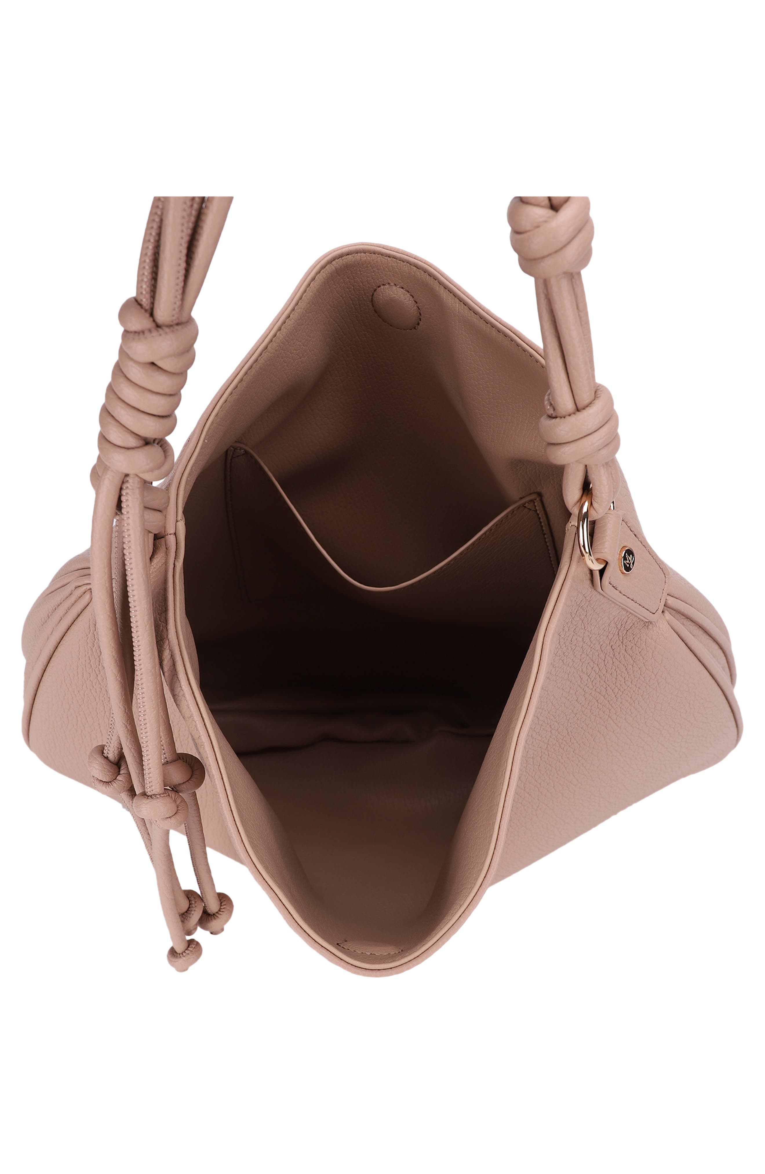Yasmin Vegan Leather Hobo Shoulder Bag, Alternate, color, SAND